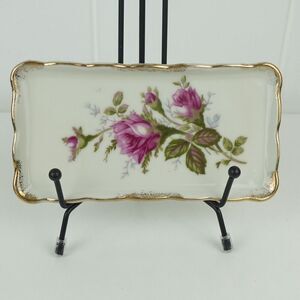 Royal Sealy Moss Rose Butter or Trinket Dish Japan